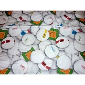 Volleyballs Spike Serve‎ print 43"x2yd fabric Elizabeth Studio Sports